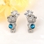 Picture of Distinctive Blue Platinum Plated Dangle Earrings with Low MOQ