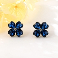Show details for Stylish Flowers & Plants Swarovski Element Dangle Earrings