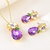 Picture of Wholesale Gold Plated Purple 2 Piece Jewelry Set with No-Risk Return
