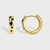 Picture of Eye-Catching Black Gold Plated Huggie Earrings with Member Discount
