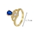 Picture of Beautiful Cubic Zirconia Blue Fashion Ring