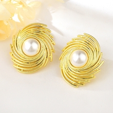 Show details for Pretty Artificial Pearl White Dangle Earrings