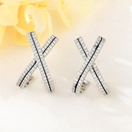 Show details for Party White Dangle Earrings with Fast Delivery