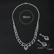 Picture of New Cubic Zirconia Flowers & Plants 2 Piece Jewelry Set