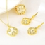 Show details for Hypoallergenic Gold Plated Rhinestone 3 Piece Jewelry Set with Easy Return