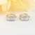 Picture of 925 Sterling Silver Cubic Zirconia Small Hoop Earrings From Reliable Factory