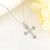 Picture of Unusual Cross Cubic Zirconia Pendant Necklace