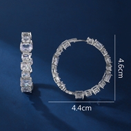 Picture of Luxury Cubic Zirconia Huggie Earrings with Full Guarantee