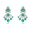 Show details for Trendy Platinum Plated Luxury Dangle Earrings Online Only