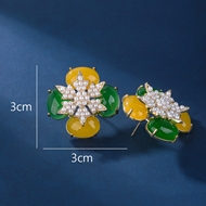 Picture of Delicate Flowers & Plants Yellow Dangle Earrings