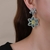 Picture of Beautiful Cubic Zirconia Flower Dangle Earrings