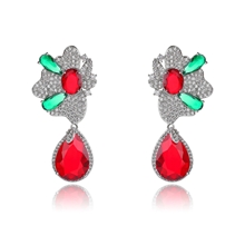 Show details for Luxury Flowers & Plants Dangle Earrings of Original Design