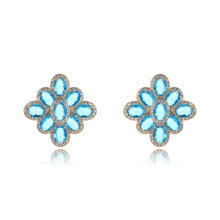 Show details for Impressive Gold Plated Flowers & Plants Dangle Earrings with Low MOQ