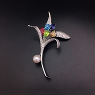 Show details for Fashion Swarovski Element Fashion Brooche