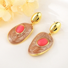 Show details for Charming Pink Geometric Dangle Earrings As a Gift