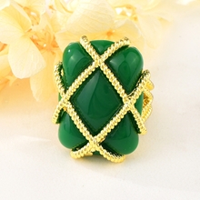 Show details for Featured Green Geometric Fashion Ring with Low Cost