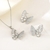 Picture of Fancy Butterfly Platinum Plated 2 Piece Jewelry Set Factory Supply