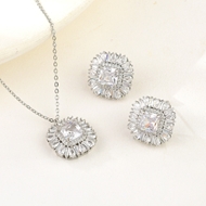 Show details for Charming White Cubic Zirconia 2 Piece Jewelry Set As a Gift