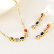 Show details for Hot Selling Gold Plated Copper or Brass 2 Piece Jewelry Set from Top Designer