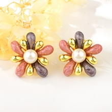 Show details for Featured Purple Enamel Dangle Earrings with Full Guarantee