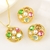 Picture of Hypoallergenic Platinum Plated Flowers & Plants 2 Piece Jewelry Set with Easy Return