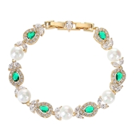 Picture of Sparkly Flowers & Plants Luxury Fashion Bracelet