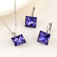 Show details for Origninal Geometric Swarovski Element 2 Piece Jewelry Set