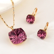 Show details for Charming Purple Party 2 Piece Jewelry Set As a Gift