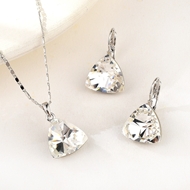 Show details for Brand New White Party 2 Piece Jewelry Set Factory Supply