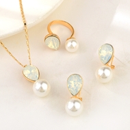 Show details for Party White 3 Piece Jewelry Set with Fast Shipping