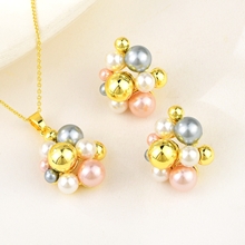 Show details for Classic Artificial Pearl 2 Piece Jewelry Set with Worldwide Shipping