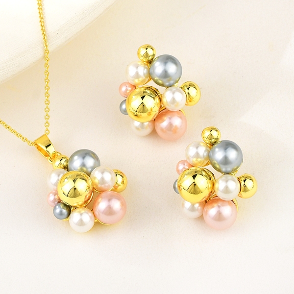 Picture of Classic Artificial Pearl 2 Piece Jewelry Set with Worldwide Shipping