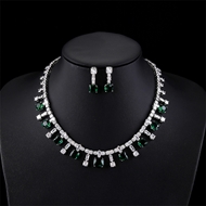 Picture of Famous Geometric Platinum Plated 2 Piece Jewelry Set
