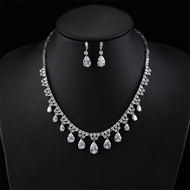 Picture of Beautiful Cubic Zirconia White 2 Piece Jewelry Set