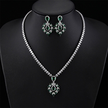 Show details for Platinum Plated Flowers & Plants 2 Piece Jewelry Set For Your Occasions