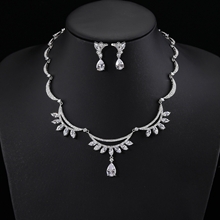 Show details for New Season White Cubic Zirconia 2 Piece Jewelry Set with SGS/ISO Certification