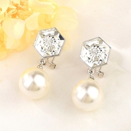 Show details for Hot Selling Platinum Plated Copper or Brass Dangle Earrings from Top Designer