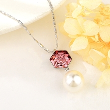 Show details for Great Value Purple Swarovski Element Pendant Necklace with Member Discount