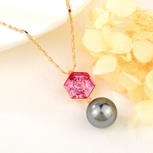 Show details for Hot Selling Pink Geometric Pendant Necklace with No-Risk Refund