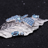 Picture of Italian craftsmanship design gentle and simple temperament style 925 silver topaz personalized earrings